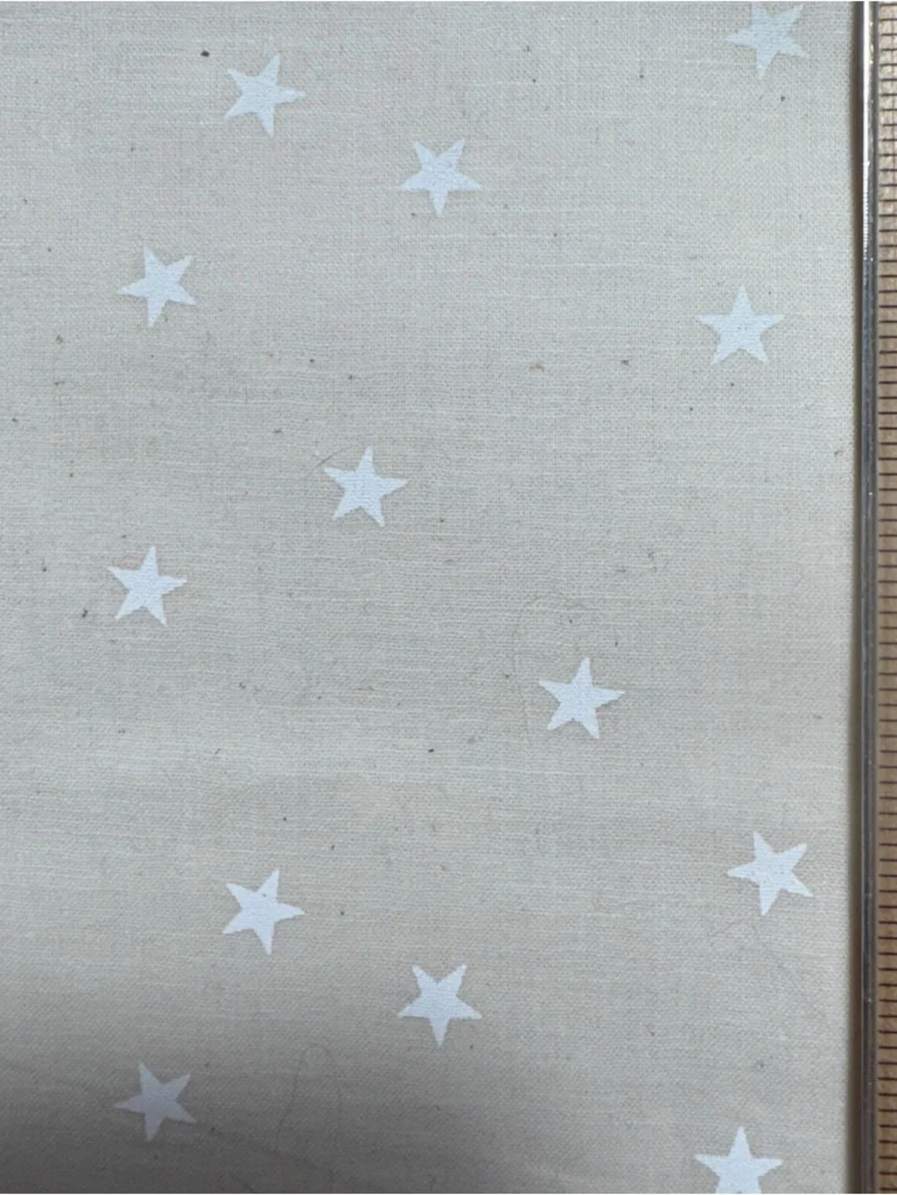 1 2/3 Yards Neutral Star Pattern Quilt Cotton Fabric - Beige and White #124